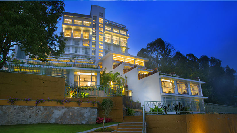 An exterior view of the facade of Fragrant Nature Munnar