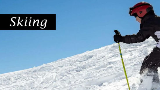 A person skiing in manali