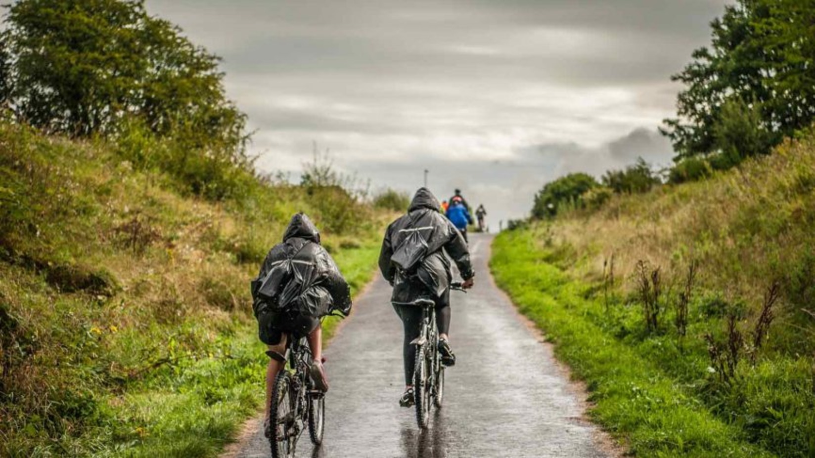 cycling in the rain