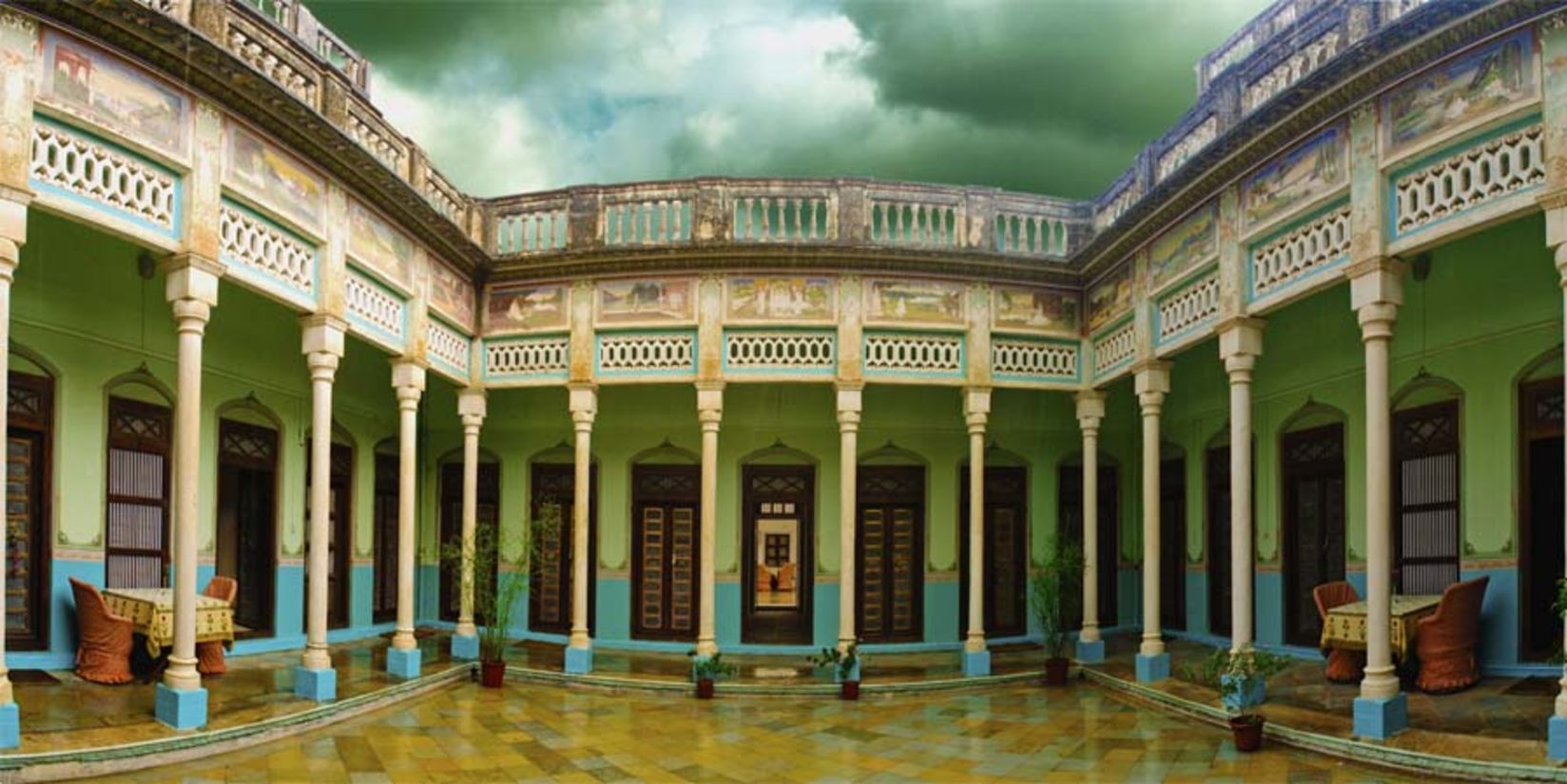 interior courtyard at The Piramal Haveli - 20th Century, Shekhavati