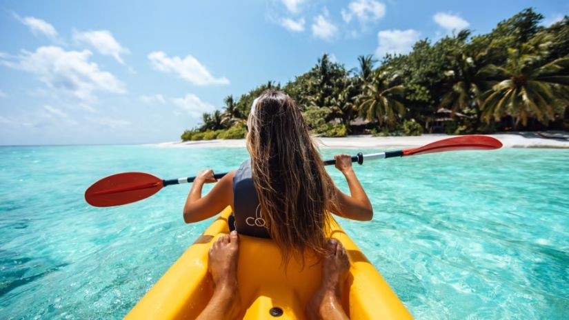 two people in a kayak