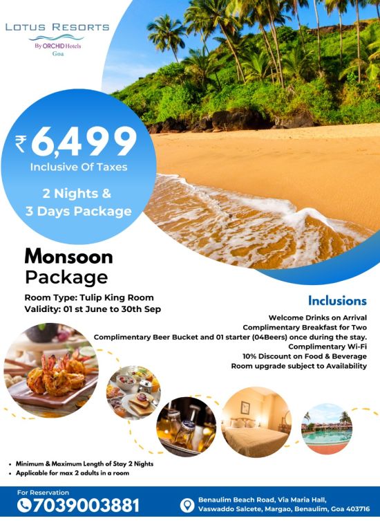 Monsoon Package - Lotus Goa