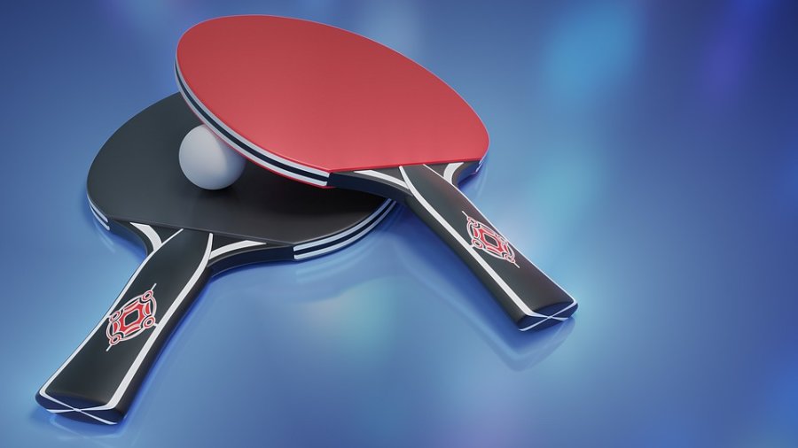 black and red table tennis racket