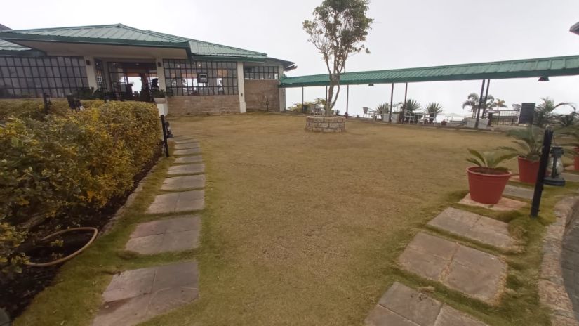 the lawn area at Courtyard in Cherrapunji 2