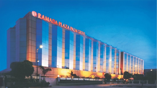 exterior facade of Ramada Plaza Palm Grove