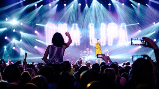 Crowd raving to a live concert