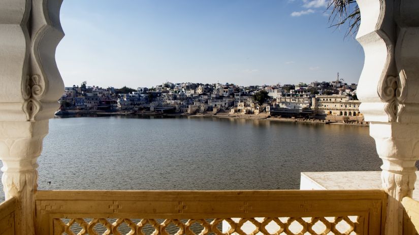 A view of Pushkar Lake during daytime