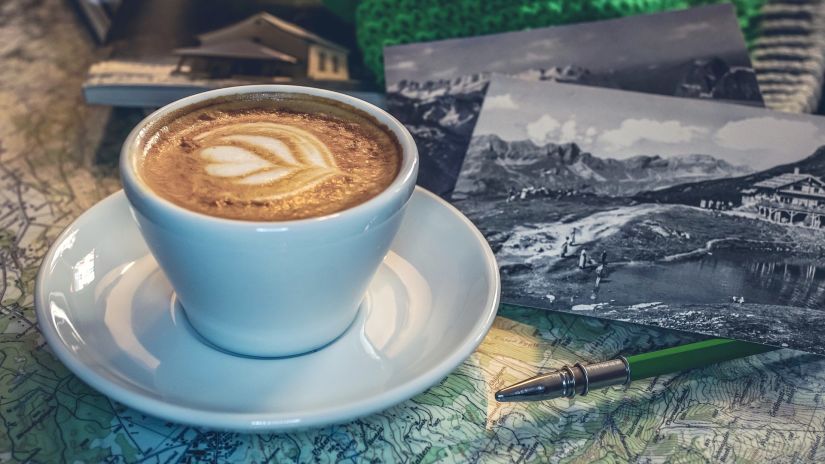 Cappuccino at a cafe