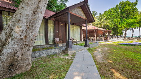 Outside view of the Andaman Heaven (Ocean View) room at Silver Sand Beach Resort, Havelock.