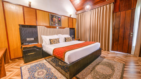 Comfortable and cosy bed in the Indulgence (Sea Facing Suite Room) at Silver Sand Beach Resort, Havelock.