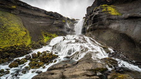 aerial waterfalls image from the edge