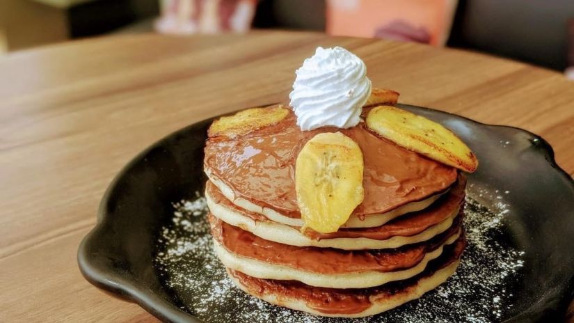 a stack of pancakes 3