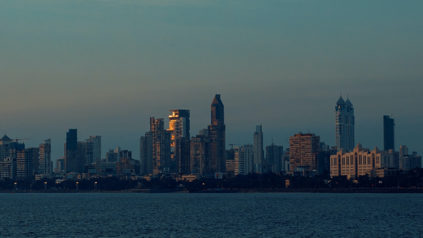 City's skyline from Marine Drive, Mumbai