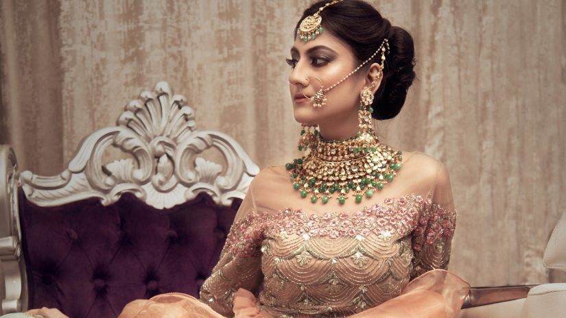 a bride resting on a chair