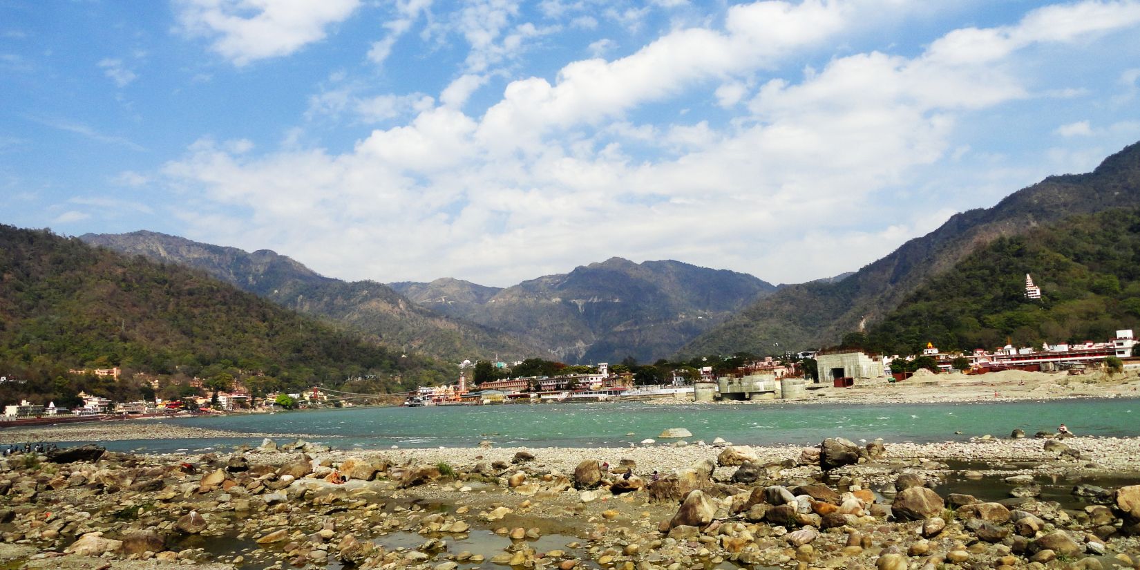 Neemrana s Glasshouse on The Ganges - The river ganges and Rishikesh in the background