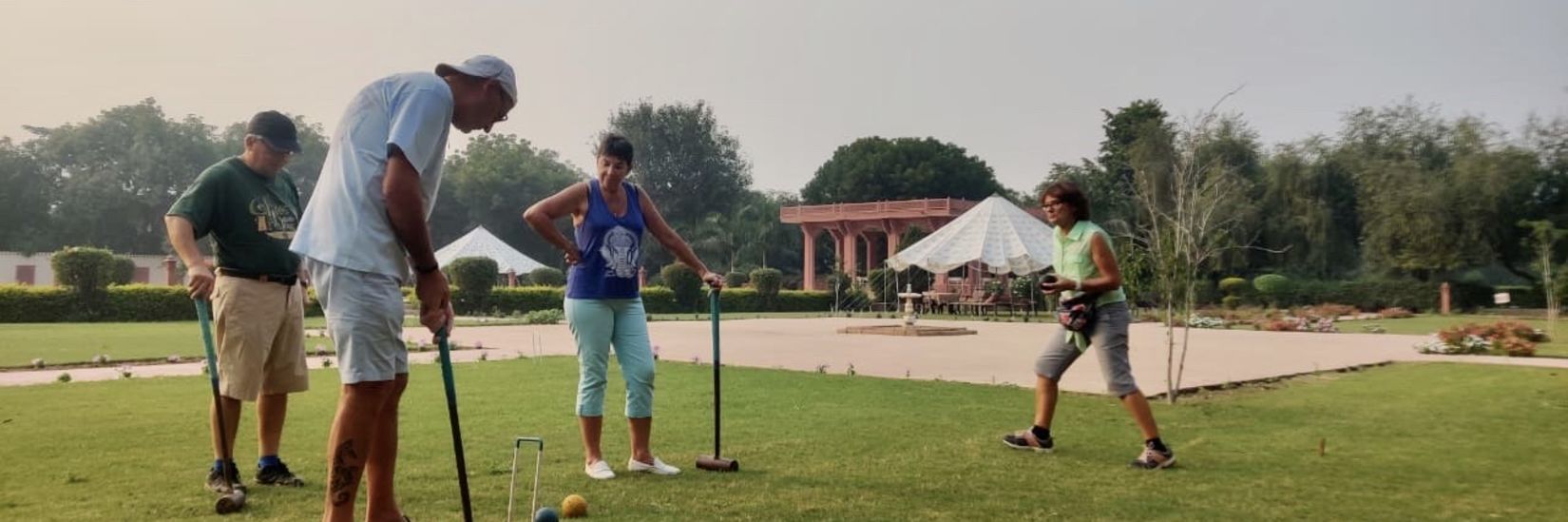 A Game of Croquet at the Palace lawns 1