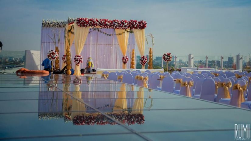 rooftop event venue setup