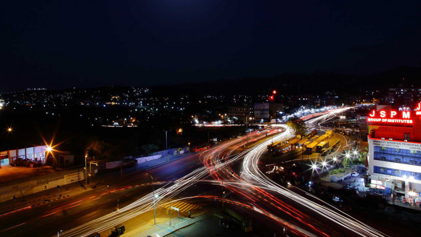 Explore Pune in night view 