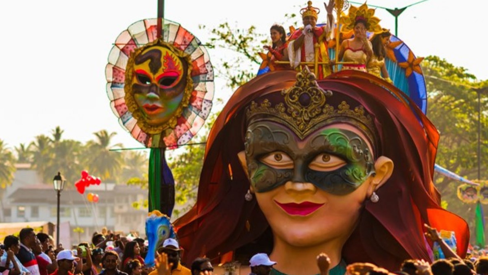 onlookers at a carnival parade