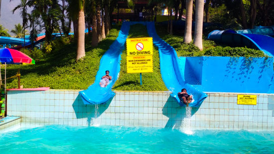 an overview of the Shot Gun water ride - Black Thunder, Coimbatore