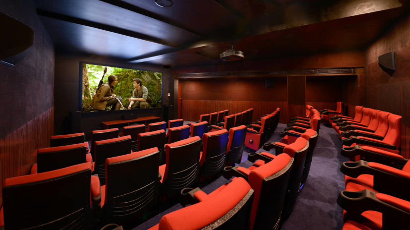 seating arrangements inside the mini theatre - Ananta Udaipur Staycation