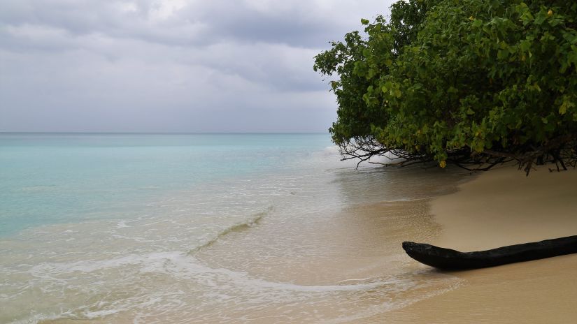 a raft on a beach