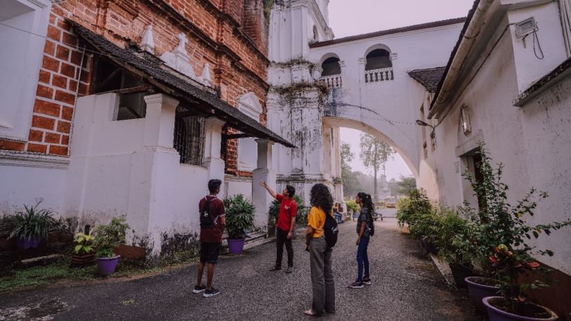 people taking a cultural city walk at margao