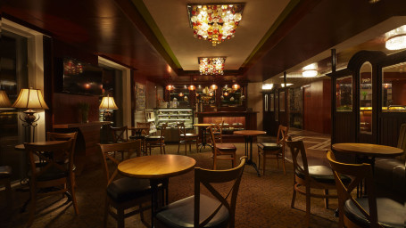 Seating area at  hearth bakery at Hablis Hotel, Chennai