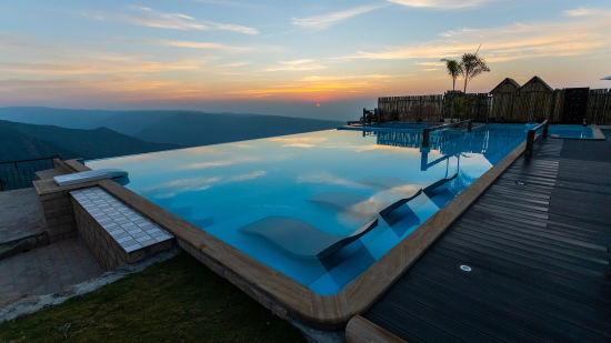 view of infinity pool in Cherrapunji 2