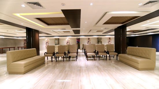 The seating arrangement at the Banquet Hall 3 - Udman Hotel Haridwar