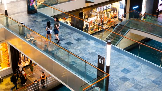 The interior of a shopping mall 4