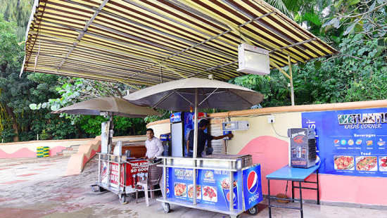 Water Kingdom - kabab corner food stall at our water park