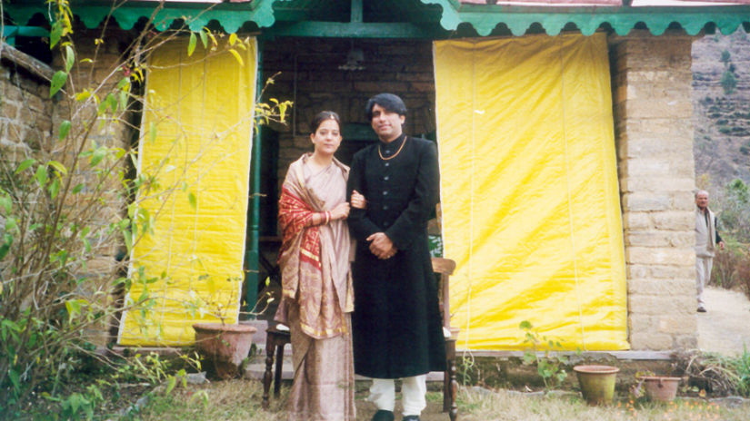 The Ramgarh Bungalows - an image of a couple after their Kumaon Wedding