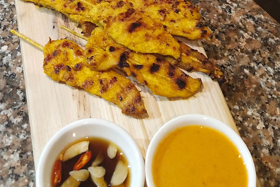 alt-text Malayasian satay offered at Ginger, a restaurant in Shillong