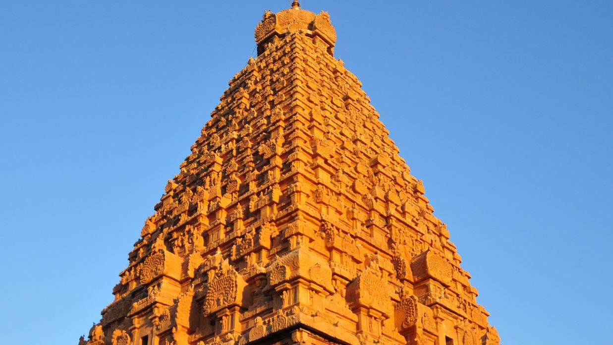 The facade of an Indian temple @ Lamrin Boutique Cottages, Rishikesh