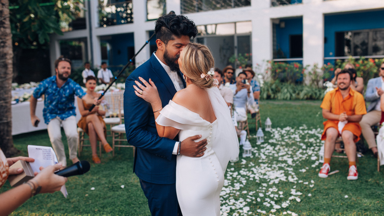 couple dancing at their wedding