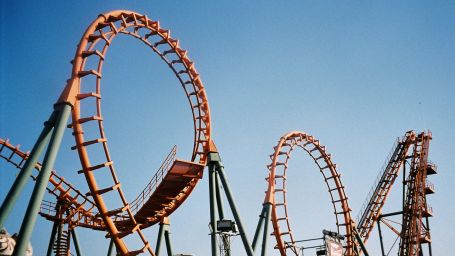 roller coaster during the day