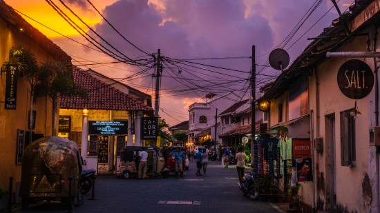 sunset in Galle