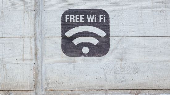 artwork of free wifi on a wall 