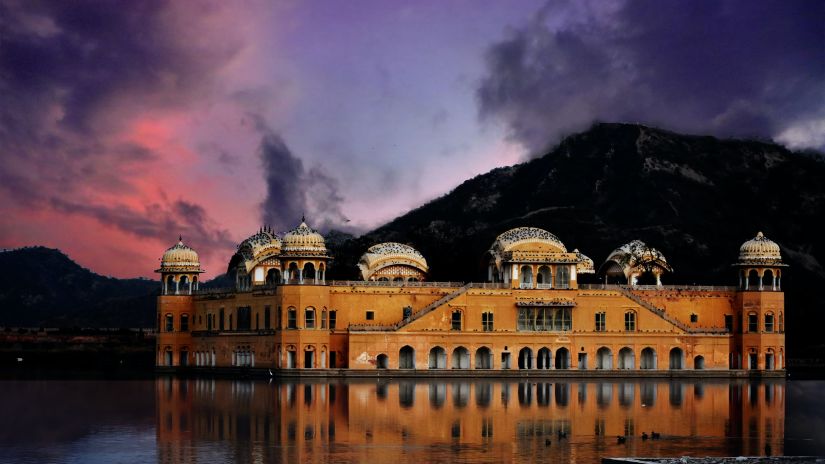 Facade of Jal Mahal, a tourist place in Udaipur