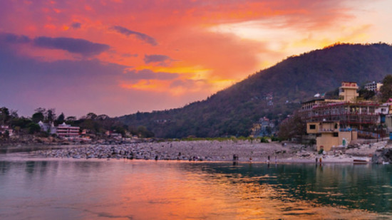 A scenic shot of Ganga in Rishikesh