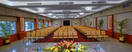 alt-text Clarks Varanasi - the sitting area of the conference hall in  Varanasi Cantonment Hotels 