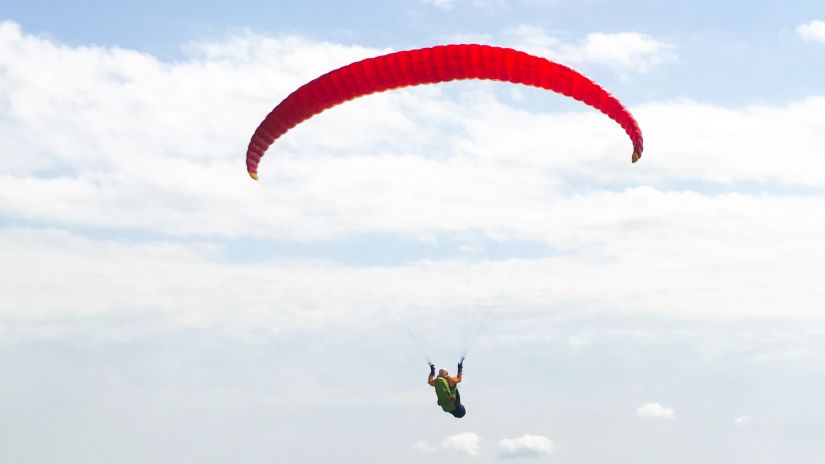 Digantaa Resort - image of a person paragliding