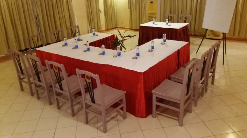 party halls with chairs at the hotel in south Goa 