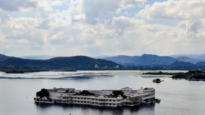 Aerial view of Taj Lake Palace - Udaipur 