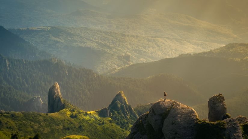 Mountain cliff covered with lush green forests -Fort JadhavGADH 