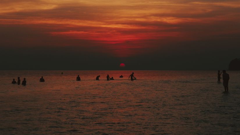 sunrise at a beach