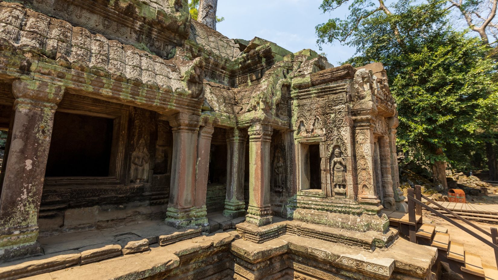 old temple decked with pillars