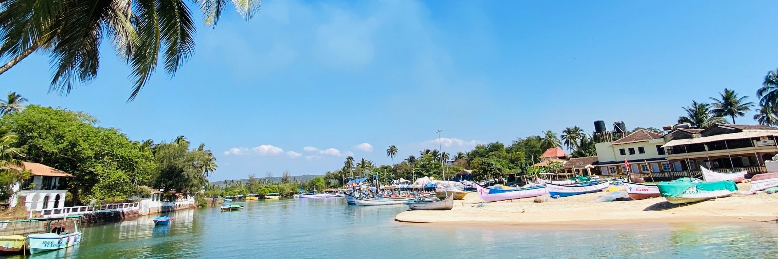 Blue sky and water at Calangute Beach Goa @ Lamrin Ucassaim Hotel, Goa