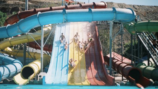 water rides in a park